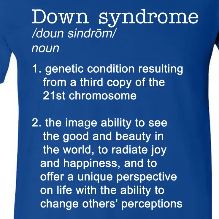 Down Syndrome Definition V-Neck T-Shirt