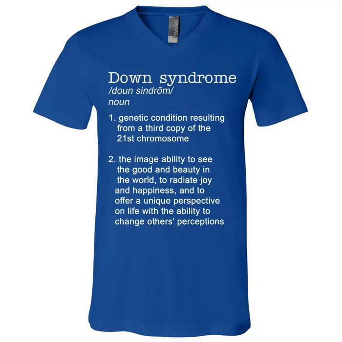 Down Syndrome Definition V-Neck T-Shirt