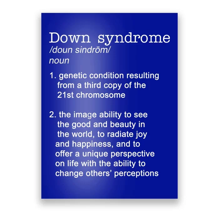 Down Syndrome Definition Poster