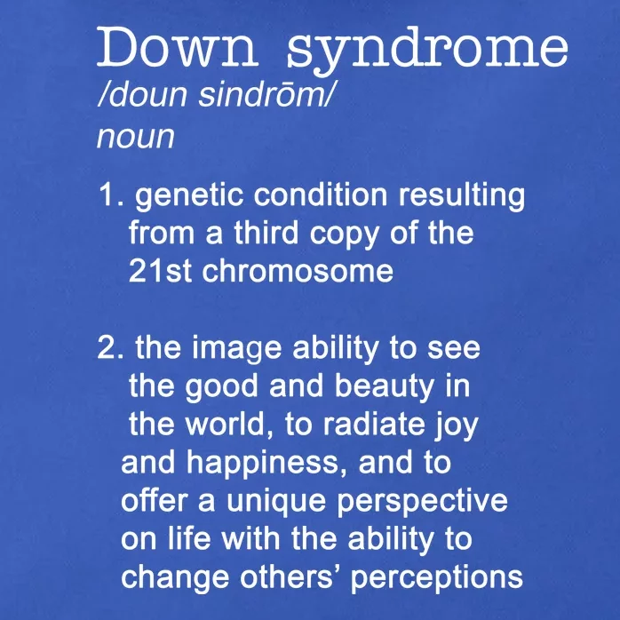 Down Syndrome Definition Zip Tote Bag