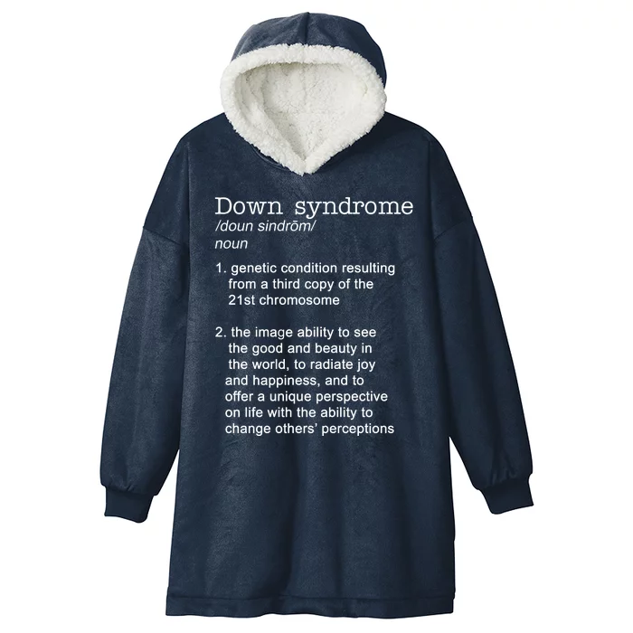 Down Syndrome Definition Hooded Wearable Blanket