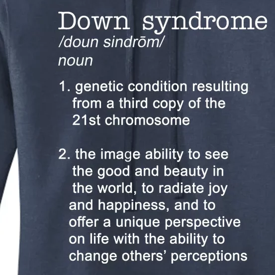 Down Syndrome Definition Women's Pullover Hoodie