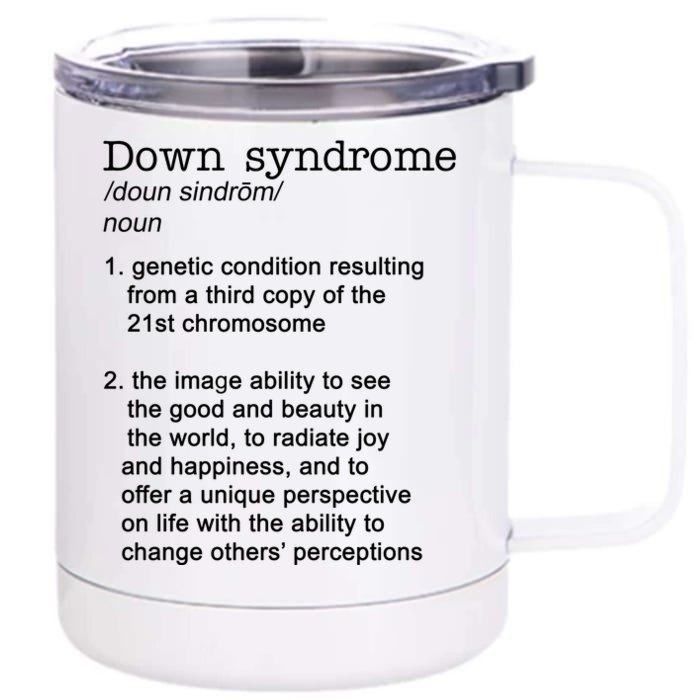 Down Syndrome Definition Front & Back 12oz Stainless Steel Tumbler Cup