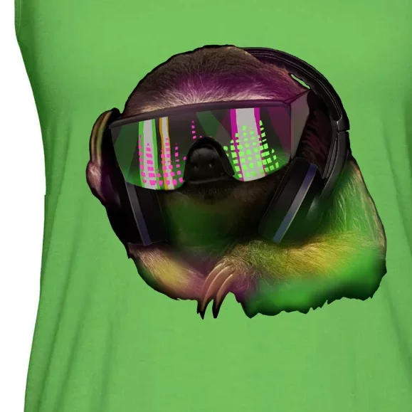 DJ Sloth Ladies Essential Flowy Tank