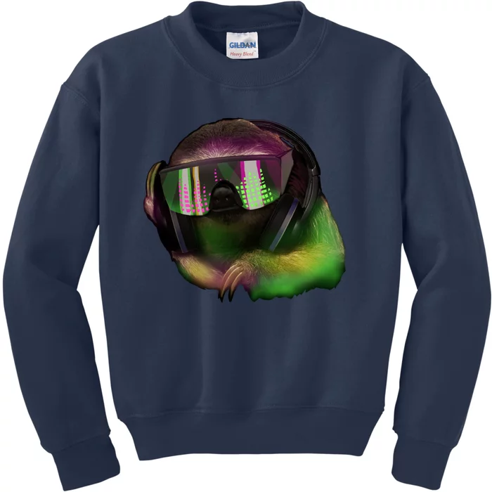 DJ Sloth Kids Sweatshirt