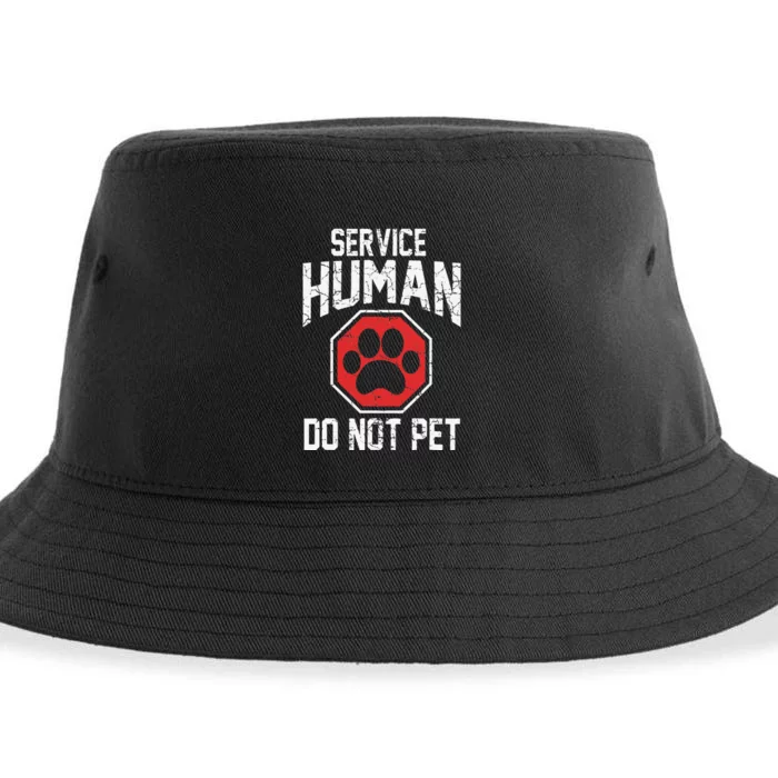 Dog servicehuman do not pet Sustainable Bucket Hat