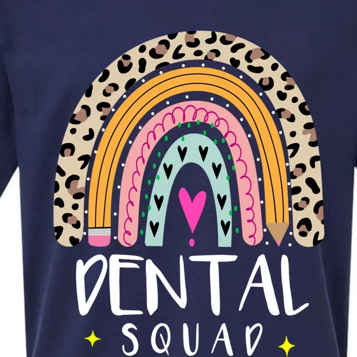 Dental Squad Dentist Dentistry Assistant Hygienist Rainbow Meaningful Gift Sueded Cloud Jersey T-Shirt