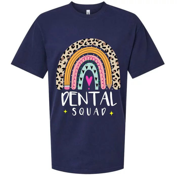 Dental Squad Dentist Dentistry Assistant Hygienist Rainbow Meaningful Gift Sueded Cloud Jersey T-Shirt