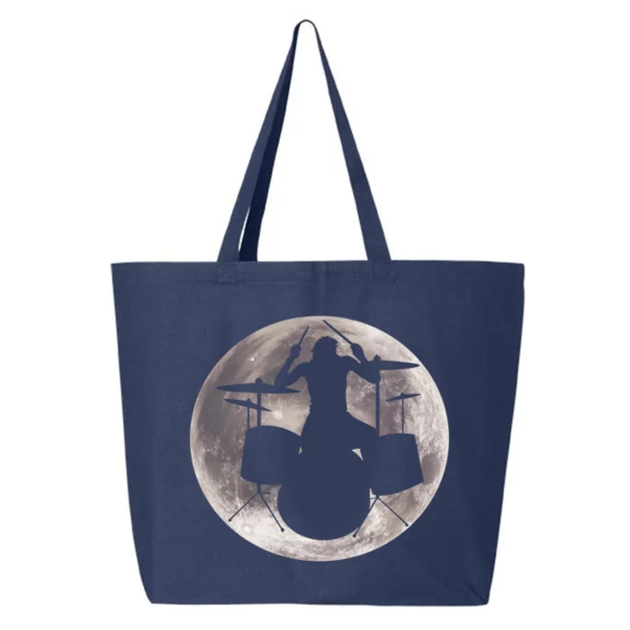 Drums Silhouette Drums In Front Of The Full Moon Meaningful Gift 25L Jumbo Tote