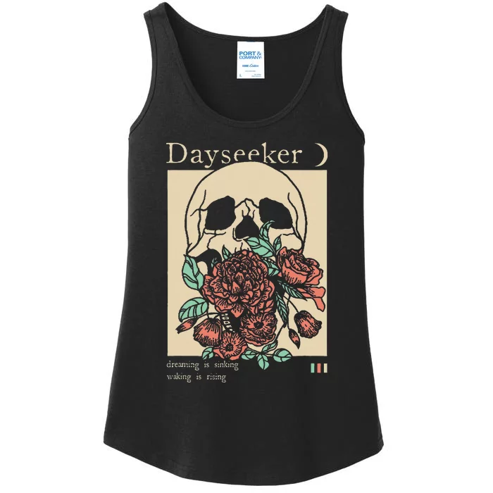 Dayseeker Skull Dearming Is Sinking Waking Is Rising Ladies Essential Tank