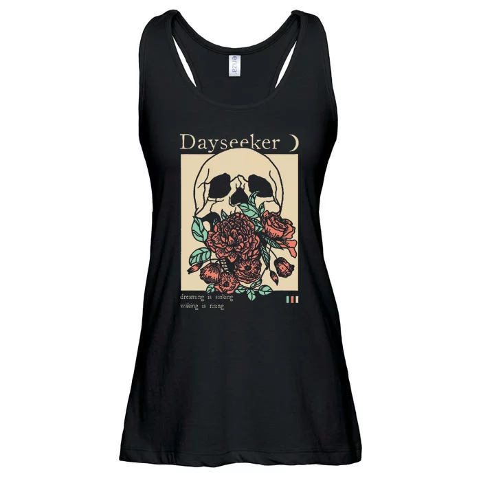 Dayseeker Skull Dearming Is Sinking Waking Is Rising Ladies Essential Flowy Tank