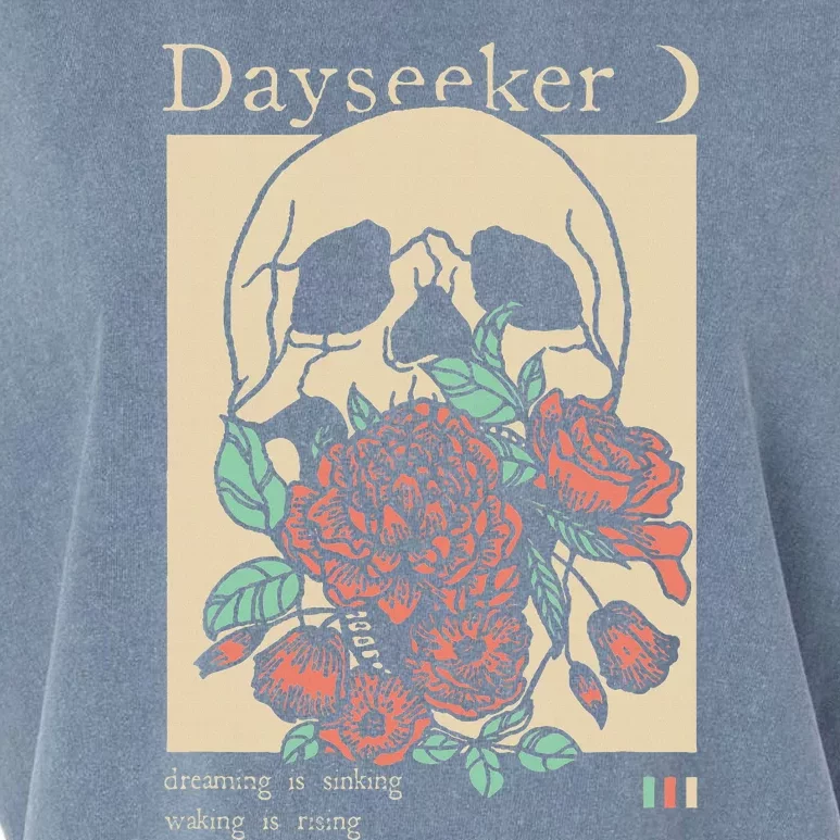 Dayseeker Skull Dearming Is Sinking Waking Is Rising Garment-Dyed Women's Muscle Tee