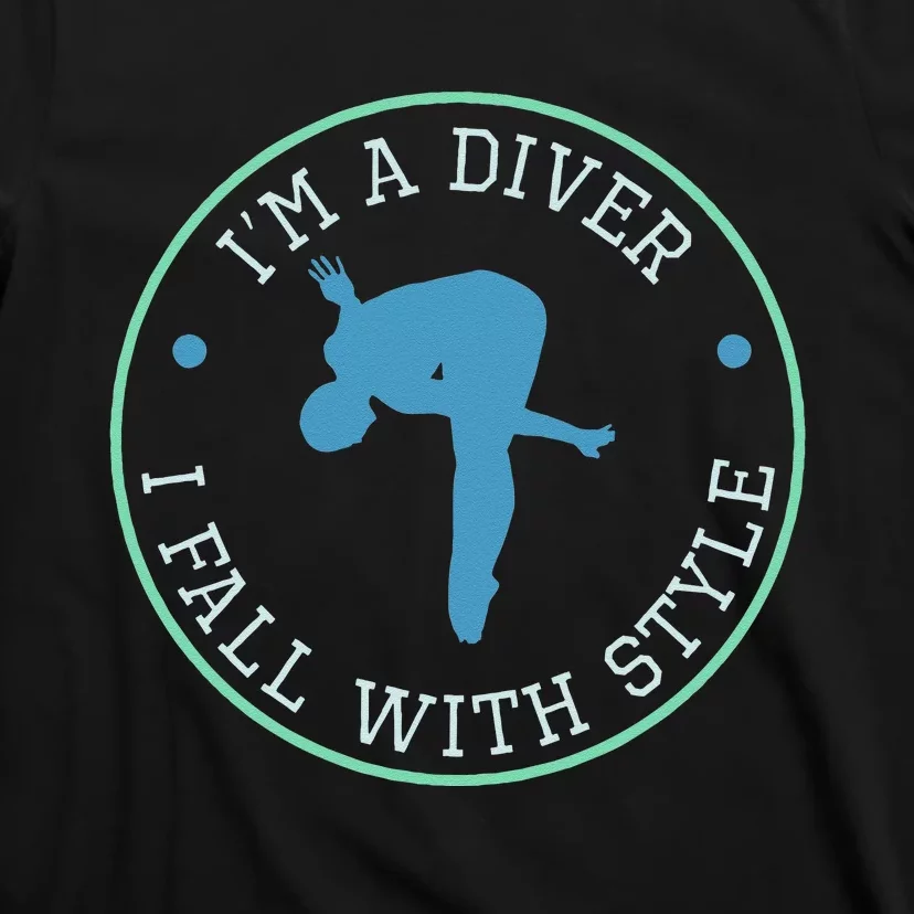 Diver Springboard Diving Platform Diving Aquatic T-Shirt