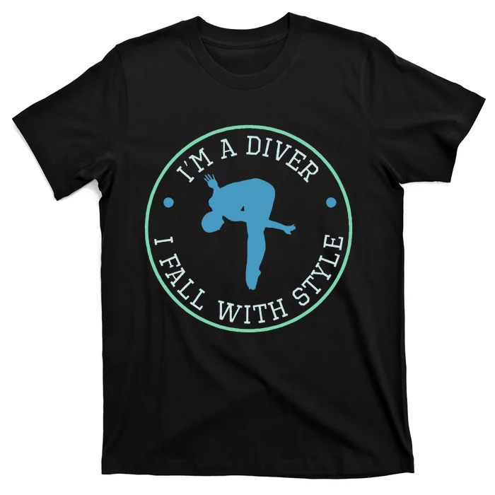 Diver Springboard Diving Platform Diving Aquatic T-Shirt