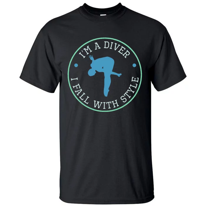 Diver Springboard Diving Platform Diving Aquatic Tall T-Shirt