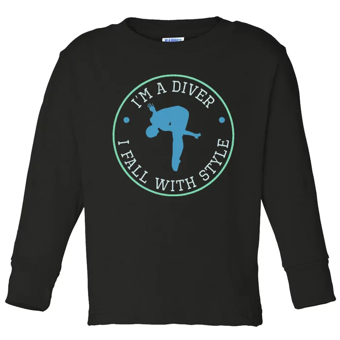 Diver Springboard Diving Platform Diving Aquatic Toddler Long Sleeve Shirt