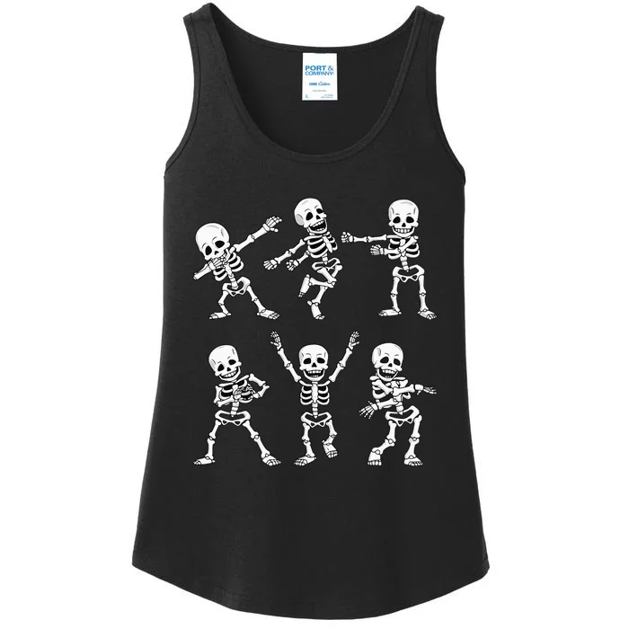 Dancing Skeletons Dance Challenge Girl Kids Halloween Ladies Essential Tank