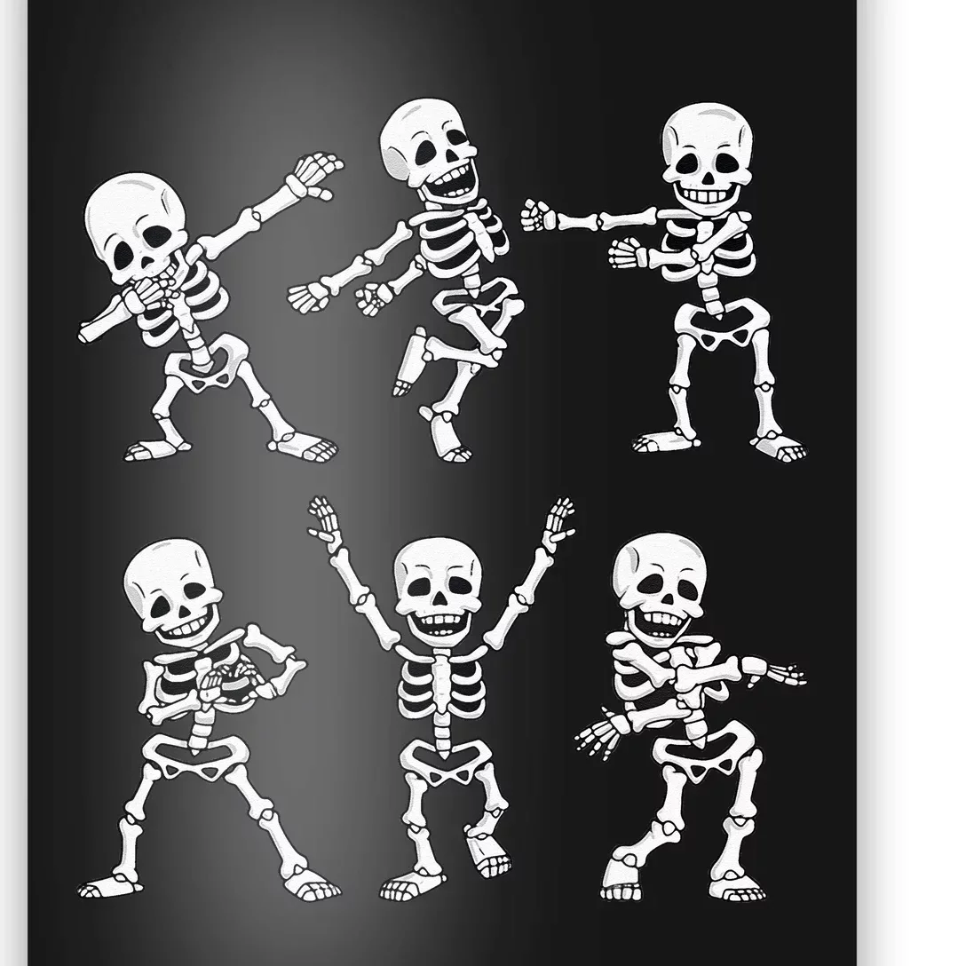 Dancing Skeletons Dance Challenge Girl Kids Halloween Poster