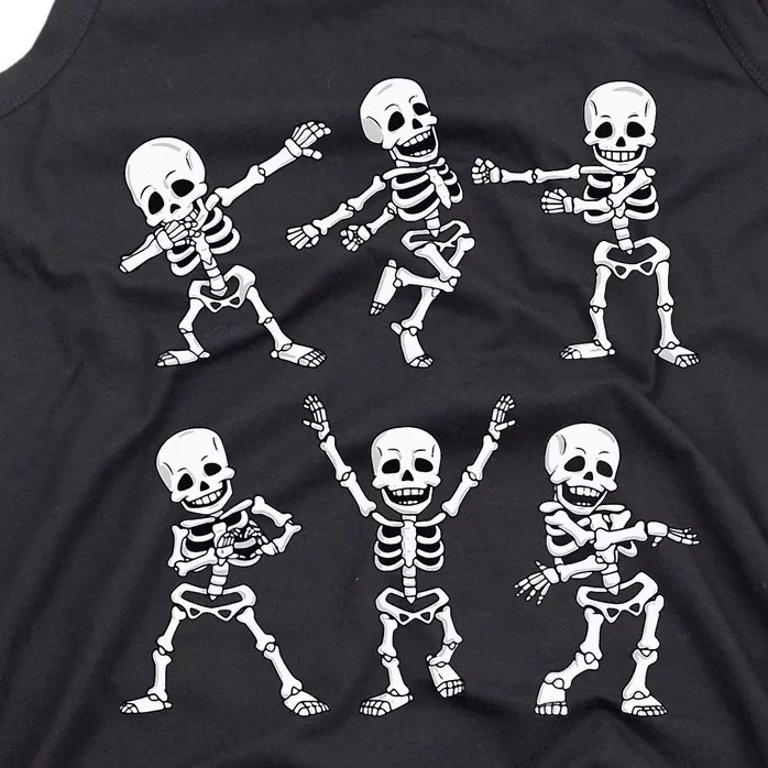 Dancing Skeletons Dance Challenge Girl Kids Halloween Tank Top