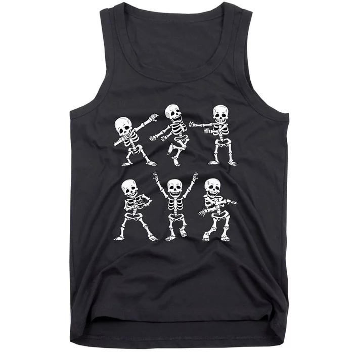 Dancing Skeletons Dance Challenge Girl Kids Halloween Tank Top