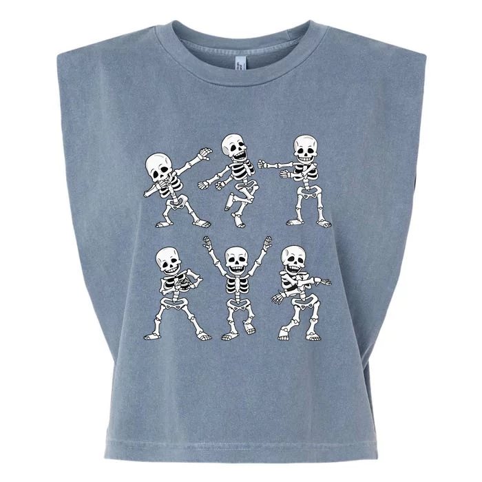 Dancing Skeletons Dance Challenge Girl Kids Halloween Garment-Dyed Women's Muscle Tee