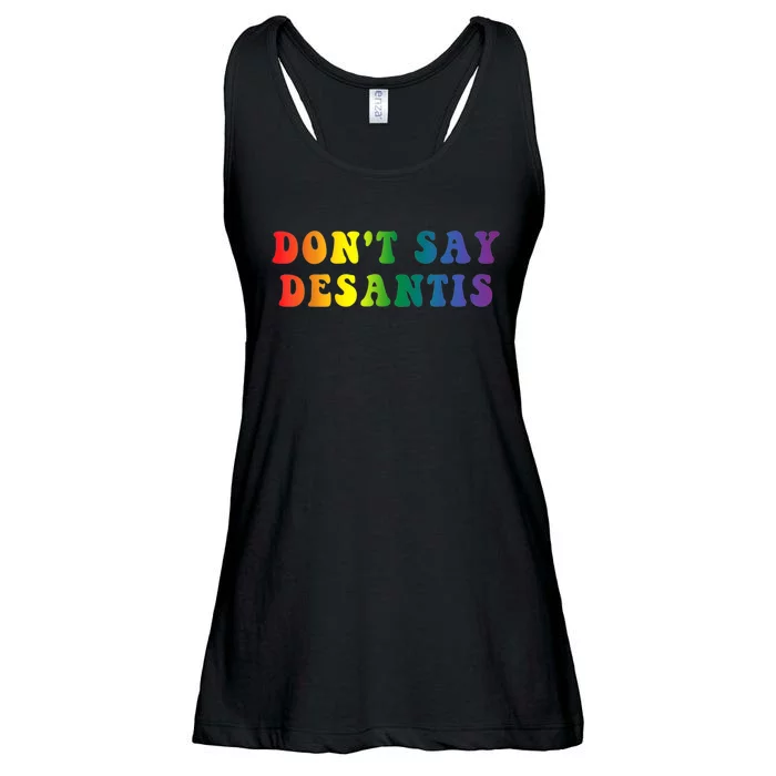 Don't Say DeSantis Rainbow Say Gay Graphic Ladies Essential Flowy Tank