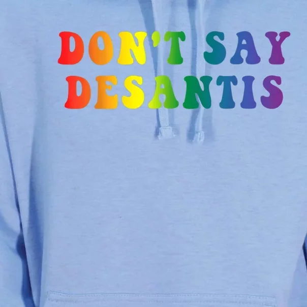 Don't Say DeSantis Rainbow Say Gay Graphic Unisex Surf Hoodie