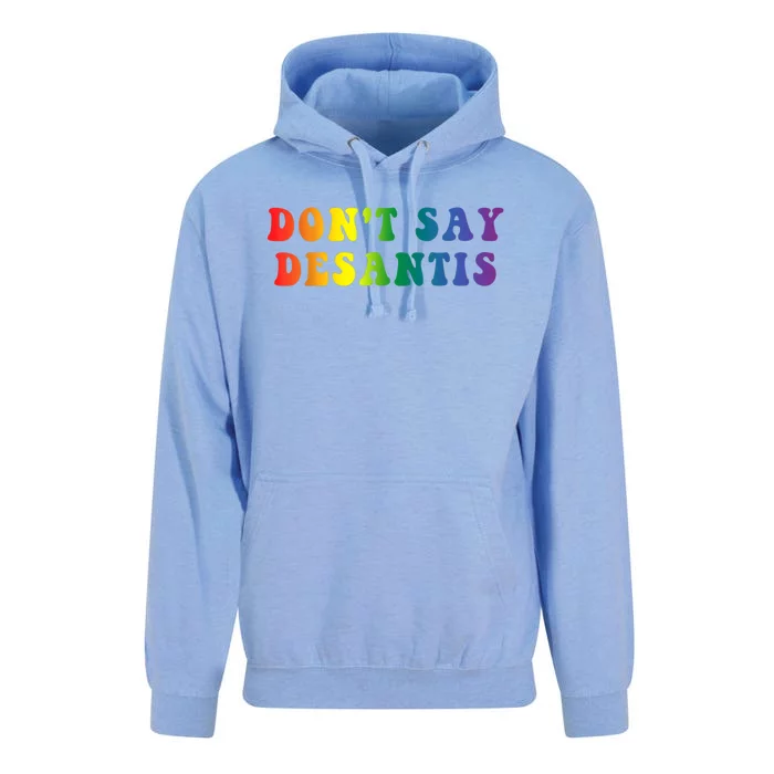 Don't Say DeSantis Rainbow Say Gay Graphic Unisex Surf Hoodie