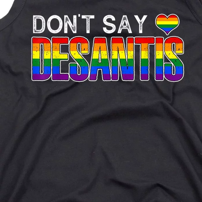 Don't Say DeSantis Rainbow Say Gay Graphic Tank Top