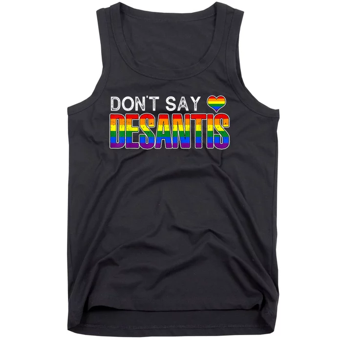 Don't Say DeSantis Rainbow Say Gay Graphic Tank Top