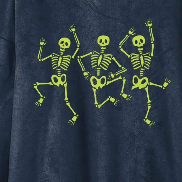 Dancing Skeletons Dance Challenge Halloween Gift Hooded Wearable Blanket