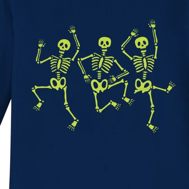 Dancing Skeletons Dance Challenge Halloween Gift Baby Long Sleeve Bodysuit