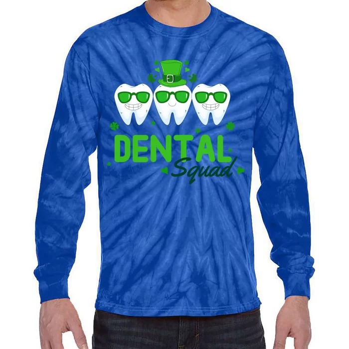 Dental Squad Dentist Assistant Dentist St Patricks Day Gift Tie-Dye Long Sleeve Shirt