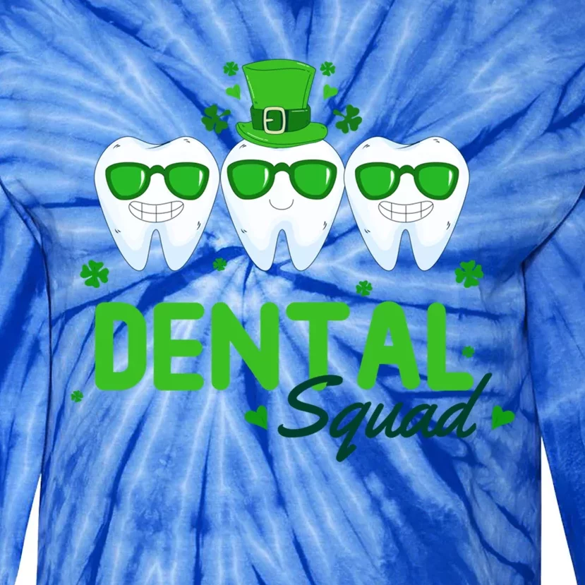 Dental Squad Dentist Assistant Dentist St Patricks Day Gift Tie-Dye Long Sleeve Shirt