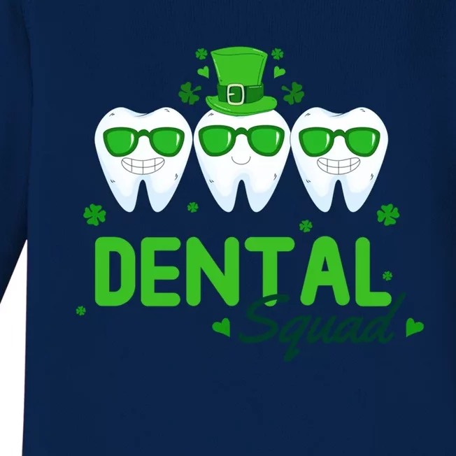 Dental Squad Dentist Assistant Dentist St Patricks Day Gift Baby Long Sleeve Bodysuit