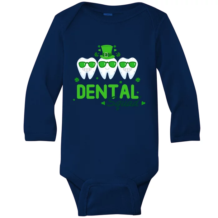 Dental Squad Dentist Assistant Dentist St Patricks Day Gift Baby Long Sleeve Bodysuit