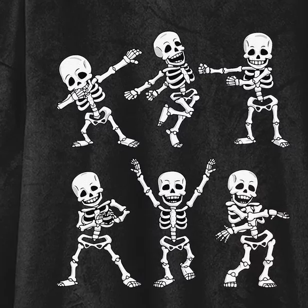 Dancing Skeletons Dance Challenge Halloween Hooded Wearable Blanket