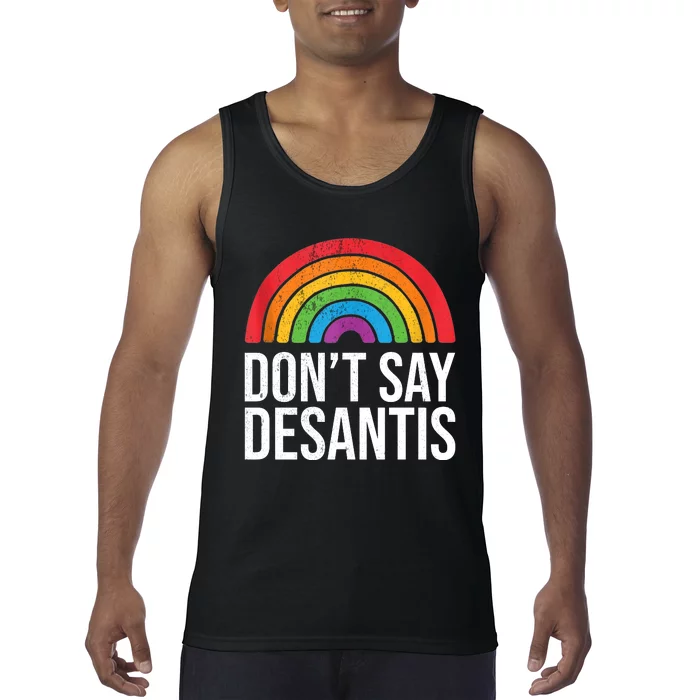 Don't Say DeSantis Rainbow Say Gay Graphic Tank Top