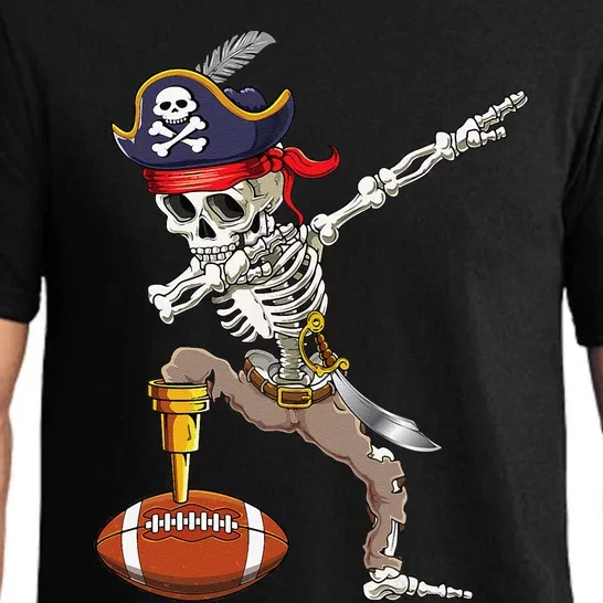 Dab Skeleton Dabbing Skeleton Pirate Football Pajama Set