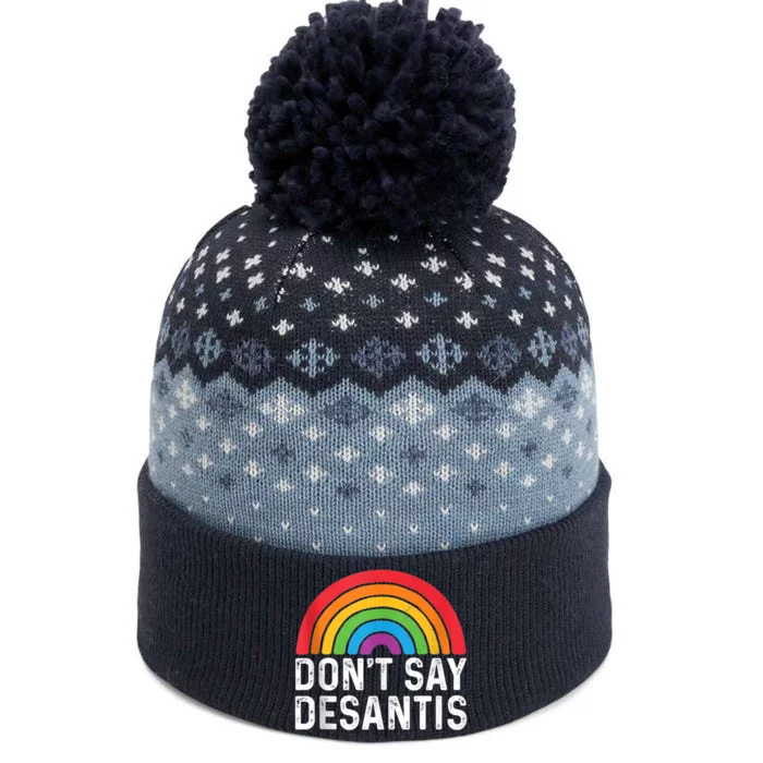 Dont Say DeSantis Rainbow Say Gay The Baniff Cuffed Pom Beanie