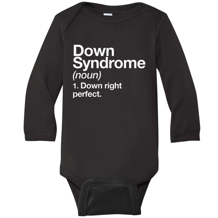 Down Syndrome Definition Awareness Month Baby Long Sleeve Bodysuit