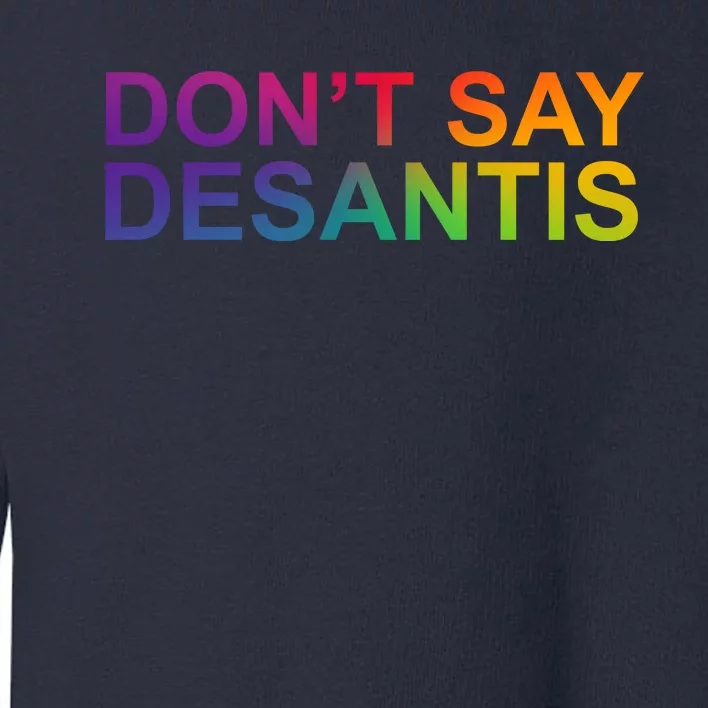 Dont Say Desantis Florida LGBTQ Rainbow Toddler Sweatshirt