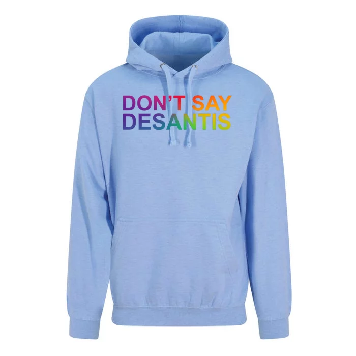 Dont Say Desantis Florida LGBTQ Rainbow Unisex Surf Hoodie