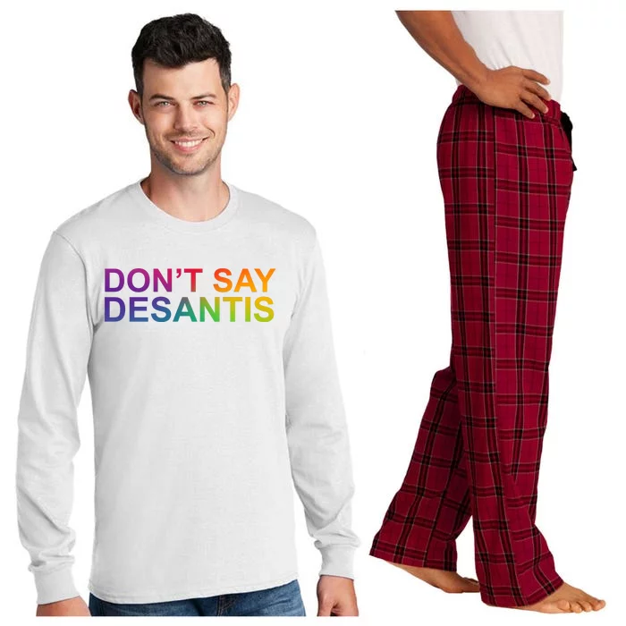 Dont Say Desantis Florida LGBTQ Rainbow Long Sleeve Pajama Set