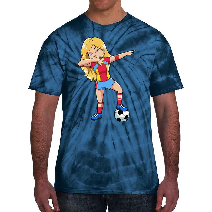 Dabbing Soccer Dab Dance Football Gifts Tie-Dye T-Shirt