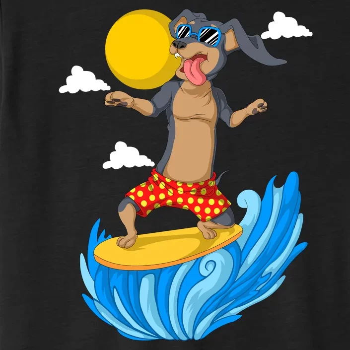 Dachshund Surfing ChromaSoft Performance T-Shirt