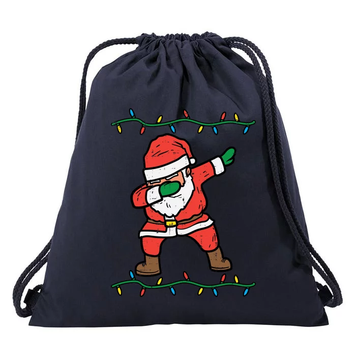 Dabbing Santa Dab Xmas Pjs Christmas Cool Gift Drawstring Bag