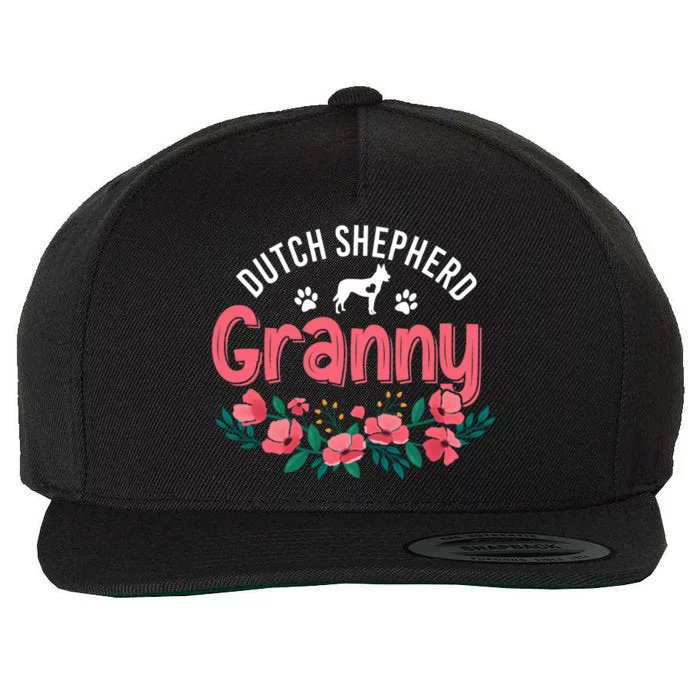 Dutch Shepherd Dog Granny Funny Gift For Dog Mom Lover Xmas Gift Wool Snapback Cap