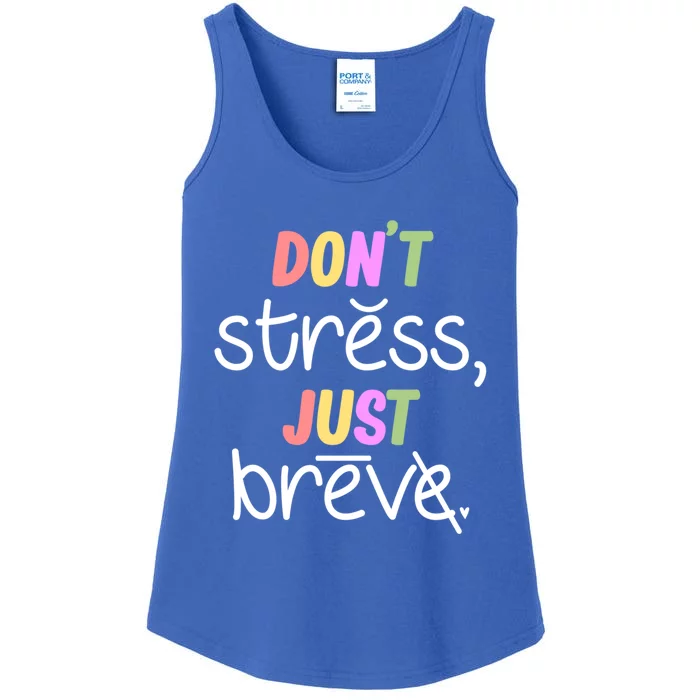 Don't Stress Dyslexia Awareness Disability Therapist Graphic Funny Gift Ladies Essential Tank