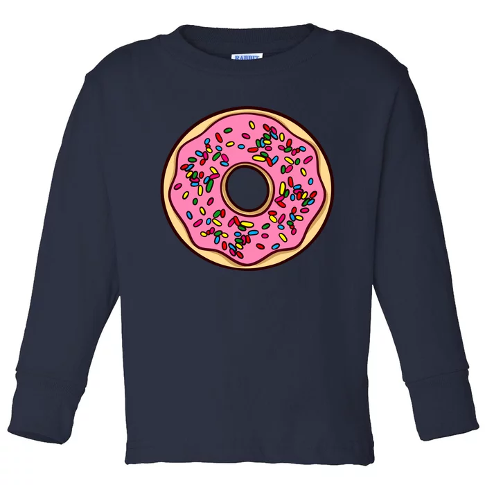 Donut Sprinkles Doughnut Fried Dough Sweet Snack Dessert Toddler Long Sleeve Shirt